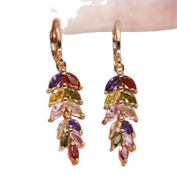 Fashionable 18K Gold Light-Luxury Zircon Earrings For Women