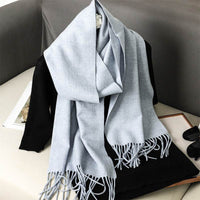 Solid Color Maillard Scarf Cashmere-like Women Warm Shawl