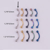 316L Medical Stainless Steel Spherical Eyebrow Nail Eyebrow Ring