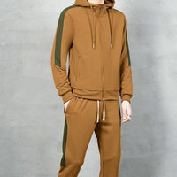 Morning Run Workout Autumn Men Leisure Set Hooded