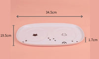Cat Water Bowl With Scale Ceramic