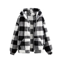 Fashionable Casual Zip-up Plush Hoodie With Long Sleeves