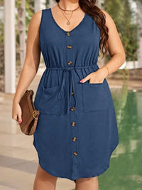 SpringSummer Plus-Size Tank Top Loose Sleeveless Womens Dress