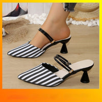 Women's Fashion Pointed-Toe High-Heel Half Sandals