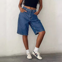 European And American Denim Shorts Bullet-free Fitted Figure Flattering Women's Pants