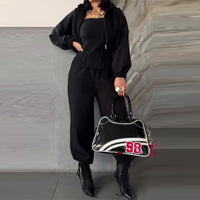 Womens Sportswear A Stylish Minimalist And Relaxed Three-piece Set