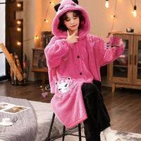 Angry Little Coral Fleece Pajamas Women