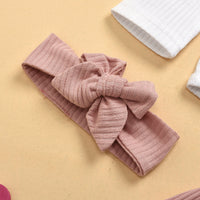 Infant And Toddler Long-sleeved Cotton Pit Strip Three Pieces Set