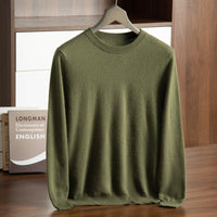 New Inner Wear Base Men's Knitted Round Neck Sweater Men