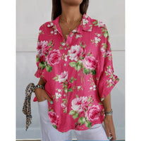 Printed Autumn Leisure Loose Shirt Women's Top