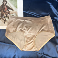 Mid-waist Silk Underwear Antibacterial Comfortable Seamless Classic Girl