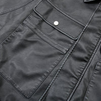 Motorcycle Distressed Tooling PU Leather Jacket