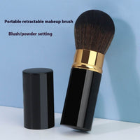 Mini-portable Retractable Cosmetic Brush Soft Wool Thickened Aluminum Tube Beauty Tools