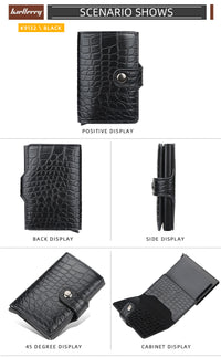 Men's Pattern Card Holder Anti-Magnetic Multiple Card Slots