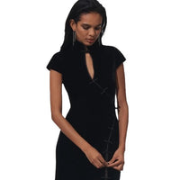 Elegant Figure-flattering Split Dress For Girls