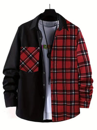 Men's Long-sleeved 3D Digital DIY Printed Shirt