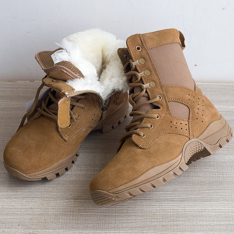 Brown Outdoor Snow Boots Cold Weather Boots