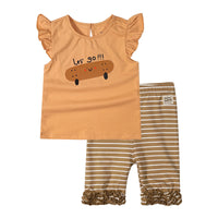 Children's Short-sleeved Baby Blouse Western Style Two-Piece Suit