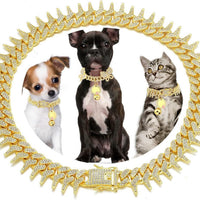 European And American Fashion Diamond Pet Neckband Necklace