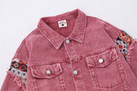 Heavy Industry Washed And Worn Stitching Edging Denim Jacket