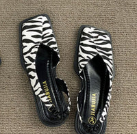 Women's Fashion Square Head French Retro Sandals