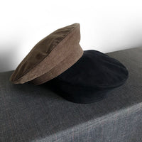 Dark Beret For Women With Large Faces Black Painters Cap