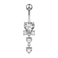 New Chain Five-pointed Star Zircon Belly Button Ring Belly Button Nail Piercing Jewelry