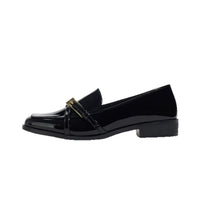 Casual All-Match Patent Leather Square Toe Leather Shoes
