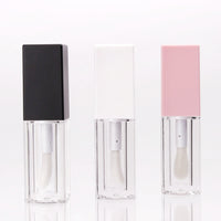 5ml Clear Square Large Head Brush Black Lip Gloss