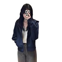 SpringAutumn Jimo Hooded Zip-Up Cardigan Top