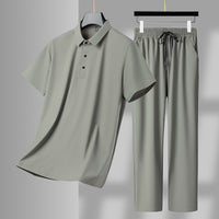 Breathable Short-Sleeve T-Shirt And Pants Casual Set