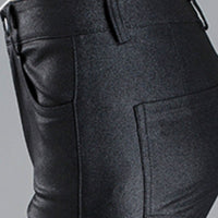 PU Coated Faux Leather Pants Ladies High Waist