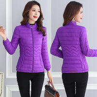 Short Lightweight Slim Fit Cotton Coat For Women