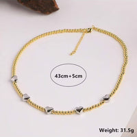 Fashionable Heart-Shaped Cross Tassel Pendant Necklace