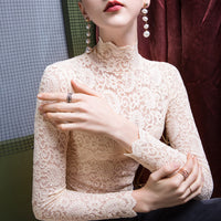 Women's Turtleneck Lace Bottoming Shirt