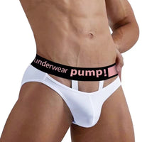 Men's Simple Printed Ring Laser Gradient Briefs