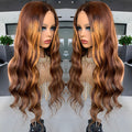 Closure Big Wave Pick Color Bob Real Wig Headgear