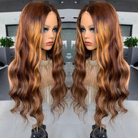 Closure Big Wave Pick Color Bob Real Wig Headgear
