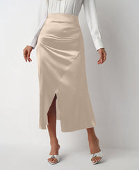 Pleated European And American Skirt Zipper Fishtail