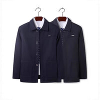 Mens Stylish Casual Loose-fitting Lapel Jacket