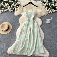 French-style Vacation-look Sweet Strap Dress For Women