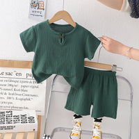 Children's Round Neck Short Sleeve Suit For Girls