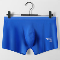 Nude Men's Ice Silk Underwear With Low Waist And Quick Drying