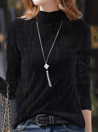 New Stylish Slim-fit Casual Top Featuring A Chic Pleated Design