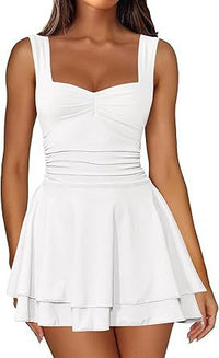 Women's Square-neck Sleeveless Dress