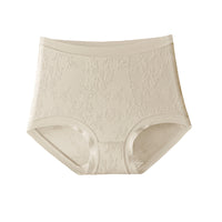 Female Lace High Waist Plus Size Fiberglass Antibacterial Underwear
