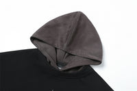 Printed False Two-piece Pullover Patchwork Hoodie Men