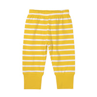 Striped Stitching Pocket Pajama Pants Leggings For Men And Women Baby Warm Trousers