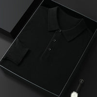 Spring And Autumn New Fashion Casual Polo Collar Long-sleeved Sweater Men