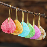 Women's Natural Stone Teardrop Earrings